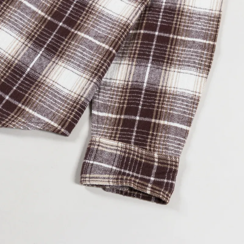Anerkjendt Akleif Flannel Check Shirt Chocolate Brown-6