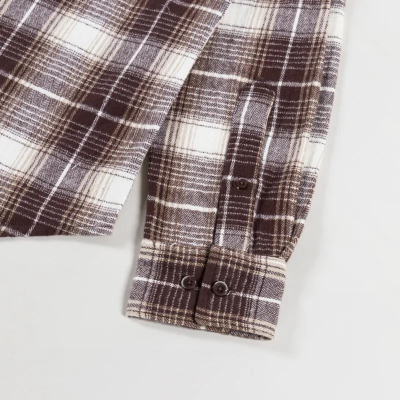 Anerkjendt Akleif Flannel Check Shirt Chocolate Brown-7