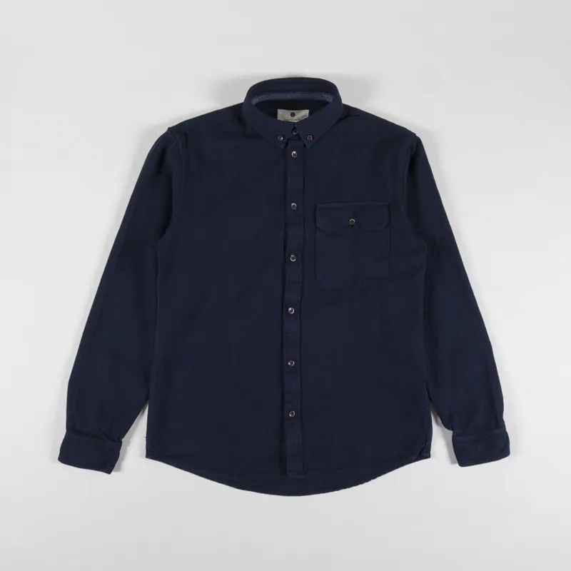 Anerkjendt Akkonrad Herringbone Shirt Sky Captain