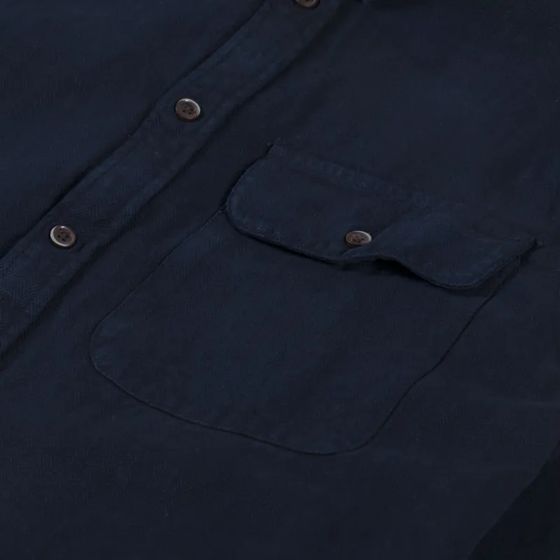 Anerkjendt Akkonrad Herringbone Shirt Sky Captain-5