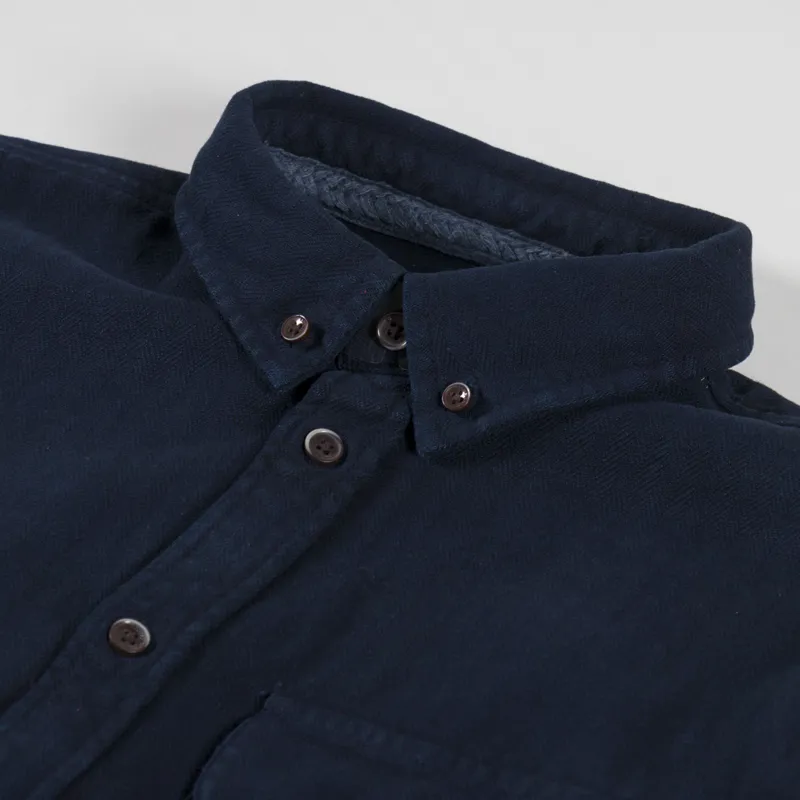 Anerkjendt Akkonrad Herringbone Shirt Sky Captain-4