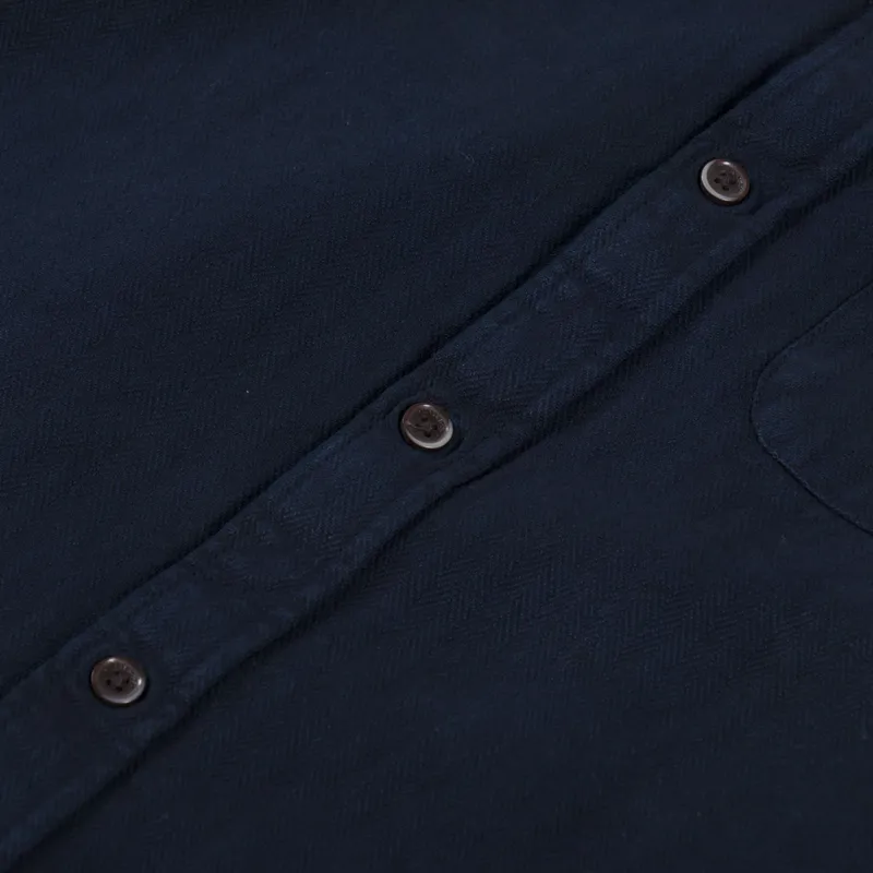 Anerkjendt Akkonrad Herringbone Shirt Sky Captain-6