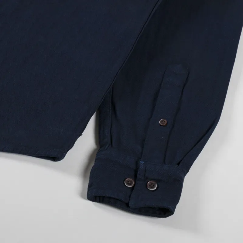 Anerkjendt Akkonrad Herringbone Shirt Sky Captain-8