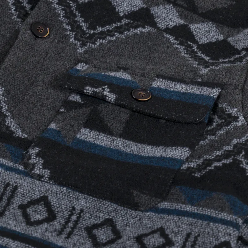 Anerkjendt Akoscar Check Overshirt Dark Grey Marl-5