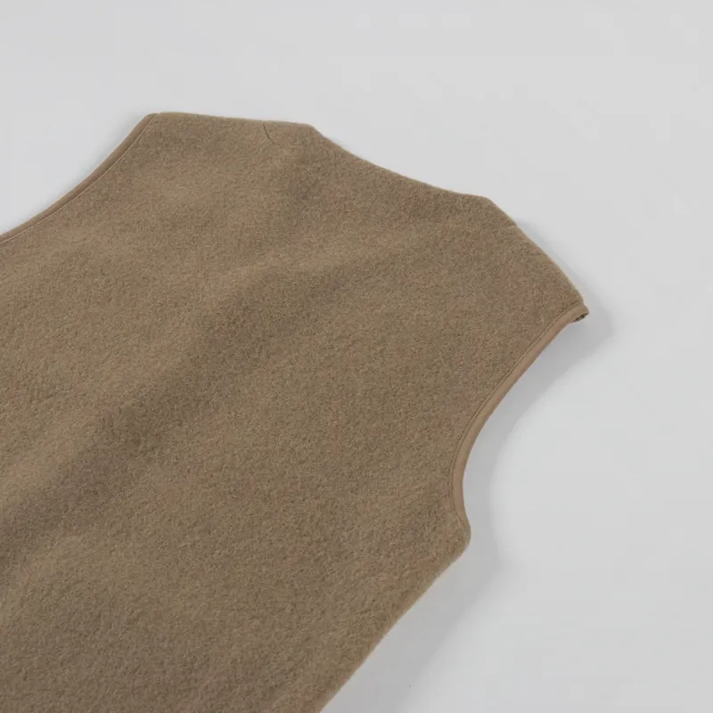 Anerkjendt Womens Akrasmus Boiled Wool Gilet Incense-7