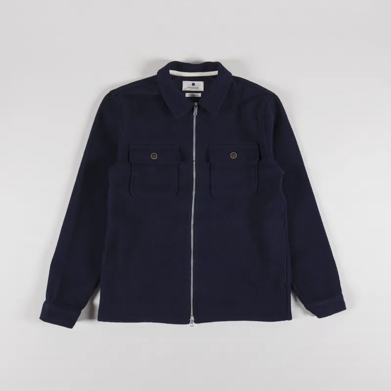 Anerkjendt Akhanky Heavy Twill Overshirt Sky Captain