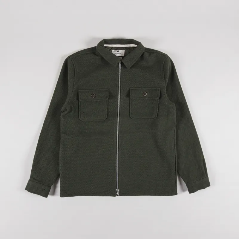 Anerkjendt Akhanky Heavy Twill Overshirt Forest Night