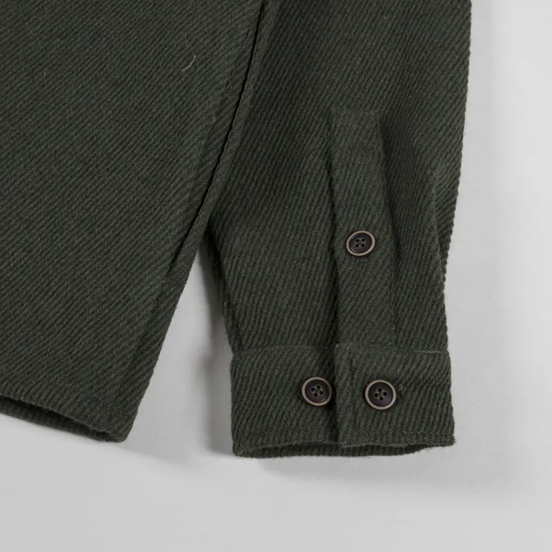 Anerkjendt Akhanky Heavy Twill Overshirt Forest Night-8