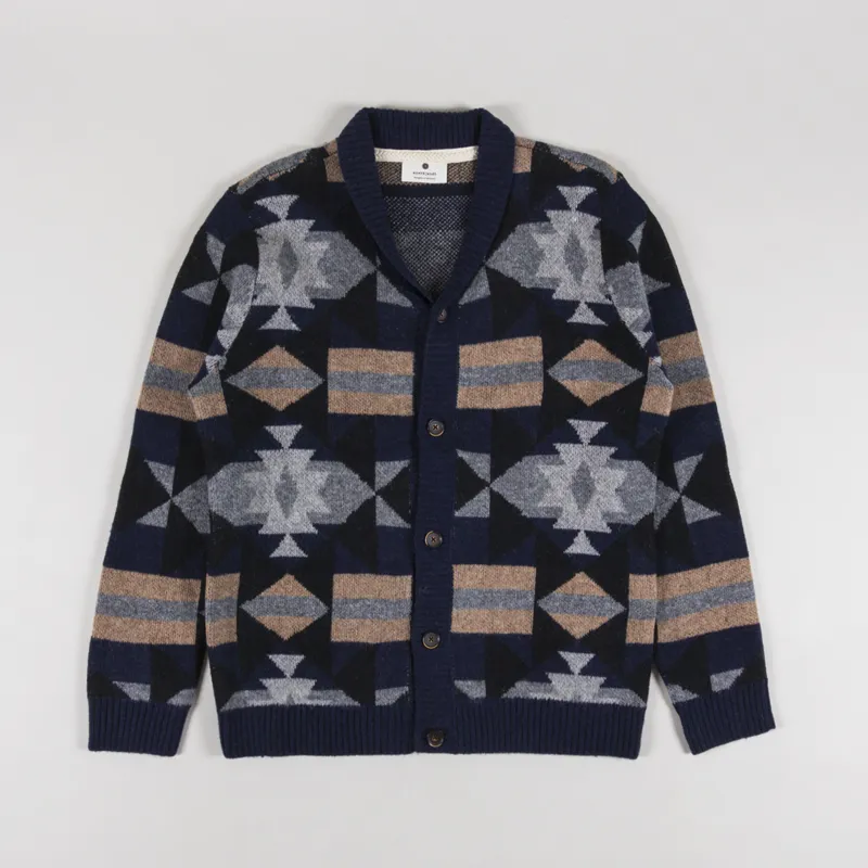 Anerkjendt Akskjold Jacquard Cardigan Sky Captain