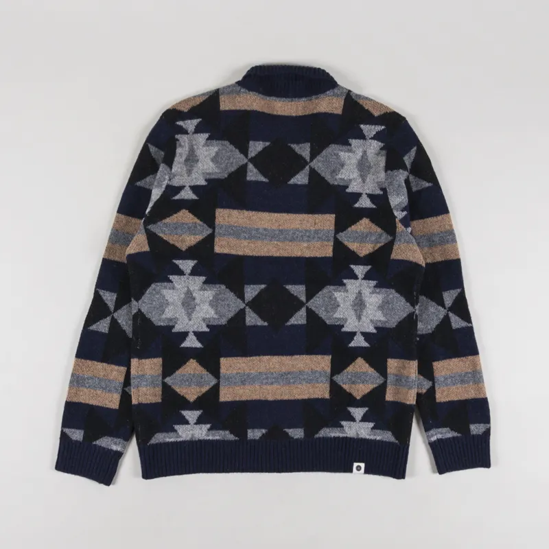 Anerkjendt Akskjold Jacquard Cardigan Sky Captain-1