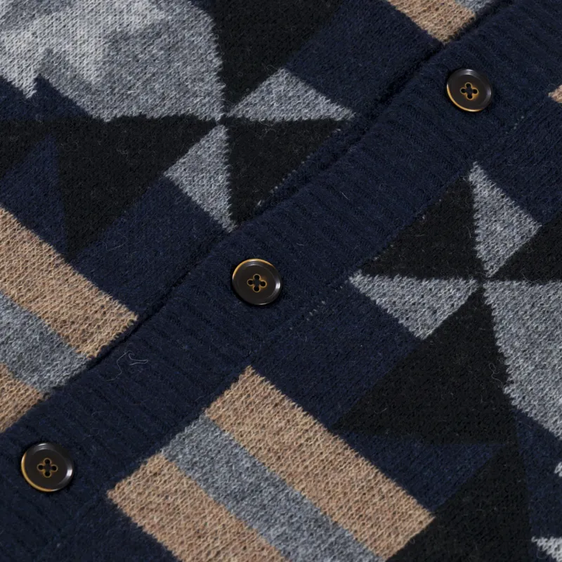 Anerkjendt Akskjold Jacquard Cardigan Sky Captain-4
