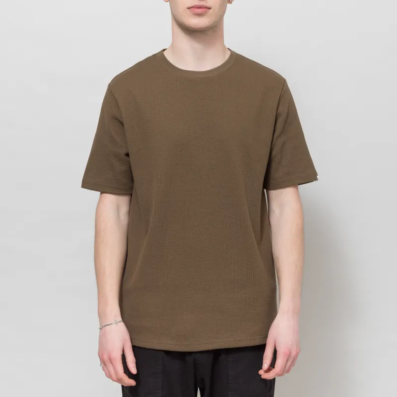 Anerkjendt Akkikki Waffle T Shirt Teak
