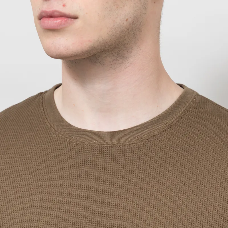 Anerkjendt Akkikki Waffle T Shirt Teak-2