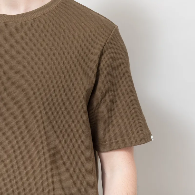 Anerkjendt Akkikki Waffle T Shirt Teak-3