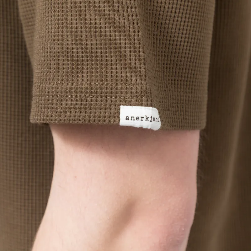 Anerkjendt Akkikki Waffle T Shirt Teak-5