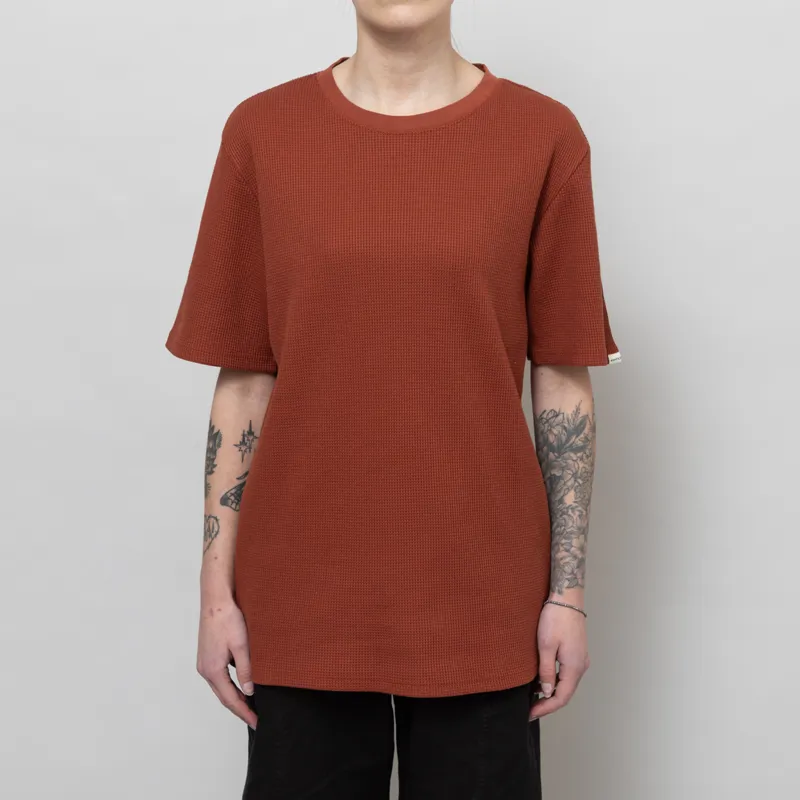 Anerkjendt Womens Akkikki Waffle T Shirt Auburn