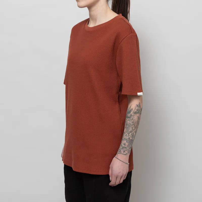 Anerkjendt Womens Akkikki Waffle T Shirt Auburn-1