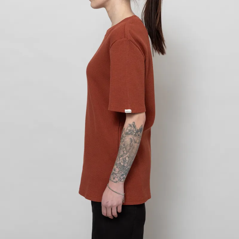 Anerkjendt Womens Akkikki Waffle T Shirt Auburn-2