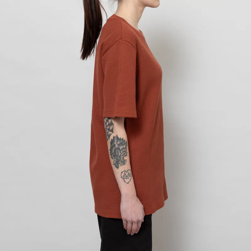 Anerkjendt Womens Akkikki Waffle T Shirt Auburn-4