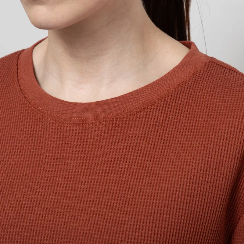 Anerkjendt Womens Akkikki Waffle T Shirt Auburn-5