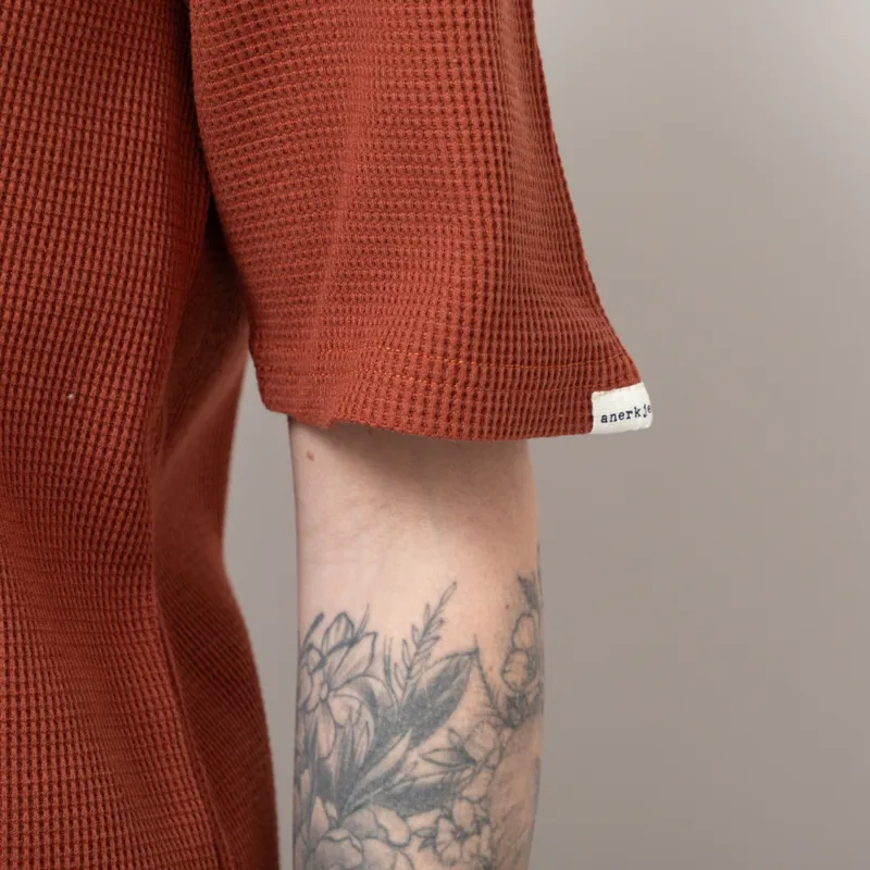 Anerkjendt Womens Akkikki Waffle T Shirt Auburn-6