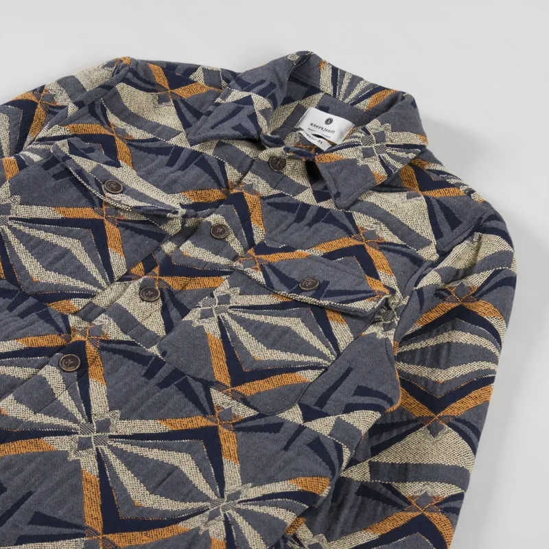 Anerkjendt Akoscar Pattern Overshirt Wood Thrush-2