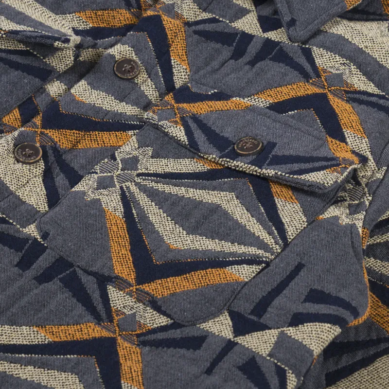 Anerkjendt Akoscar Pattern Overshirt Wood Thrush-5