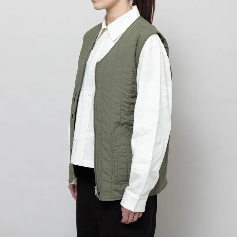 Anerkjendt Womens Akrasmus New Pocket Gilet Deep Lichen Green-1