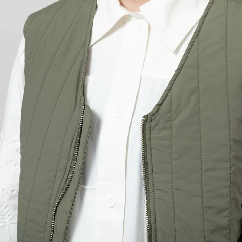 Anerkjendt Womens Akrasmus New Pocket Gilet Deep Lichen Green-5