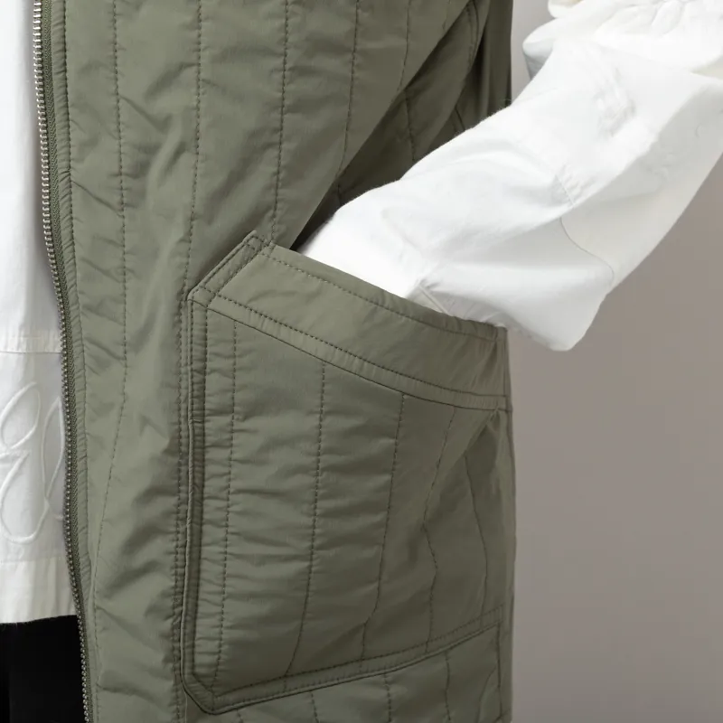 Anerkjendt Womens Akrasmus New Pocket Gilet Deep Lichen Green-7