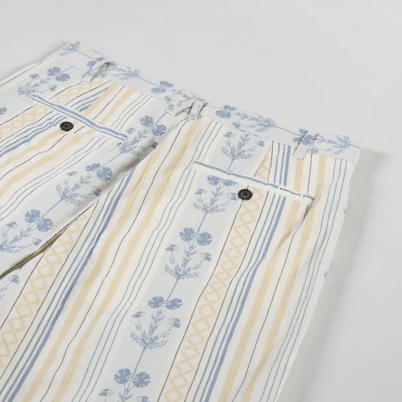 Anerkjendt Akjan Flower Stripe Shorts Tofu-3