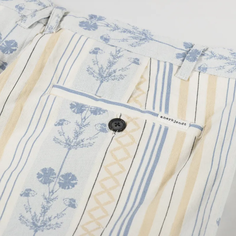 Anerkjendt Akjan Flower Stripe Shorts Tofu-7