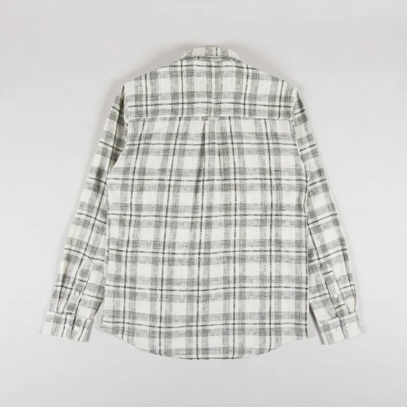 Anerkjendt Akleif Cotton Linen Check Shirt Deep Lichen Green-1
