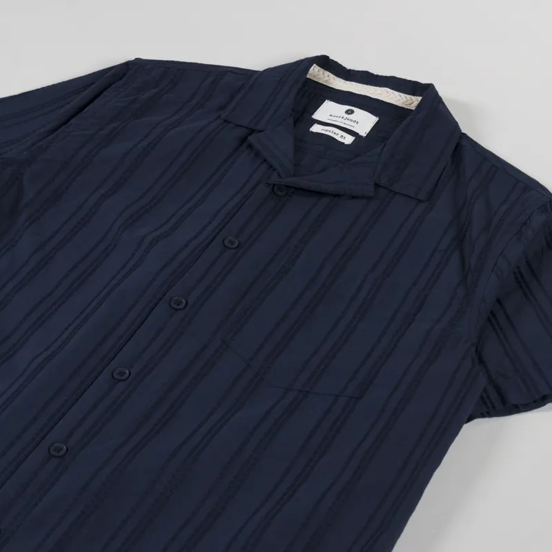 Anerkjendt Akleon Embroidered Shirt Sky Captain-2