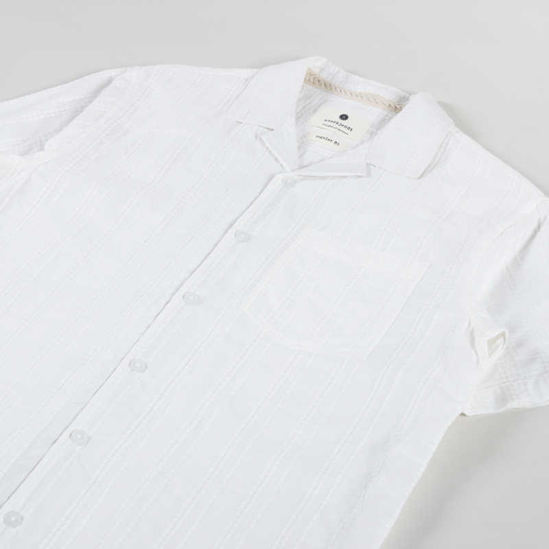 Anerkjendt Akleon Embroidered Shirt Tofu-2