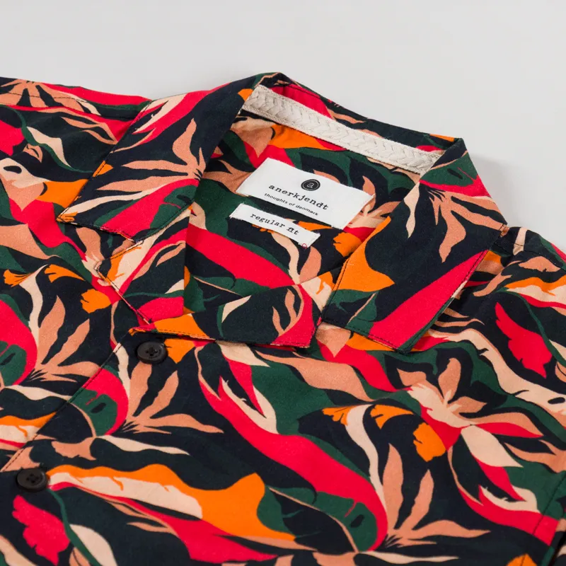 Anerkjendt Akleo AOP Viscose Shirt Forest Night-2