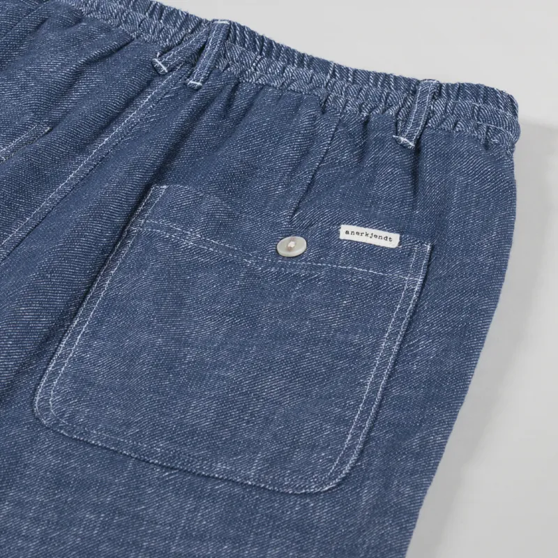 Anerkjendt Akjan Twill Contrast Shorts Sky Captain-6