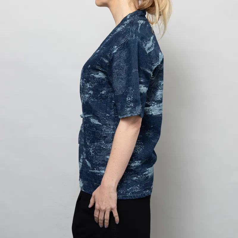 Anerkjendt Womens Akjesper Denim Jacq Short Sleeve Kimono Sky Captain-2