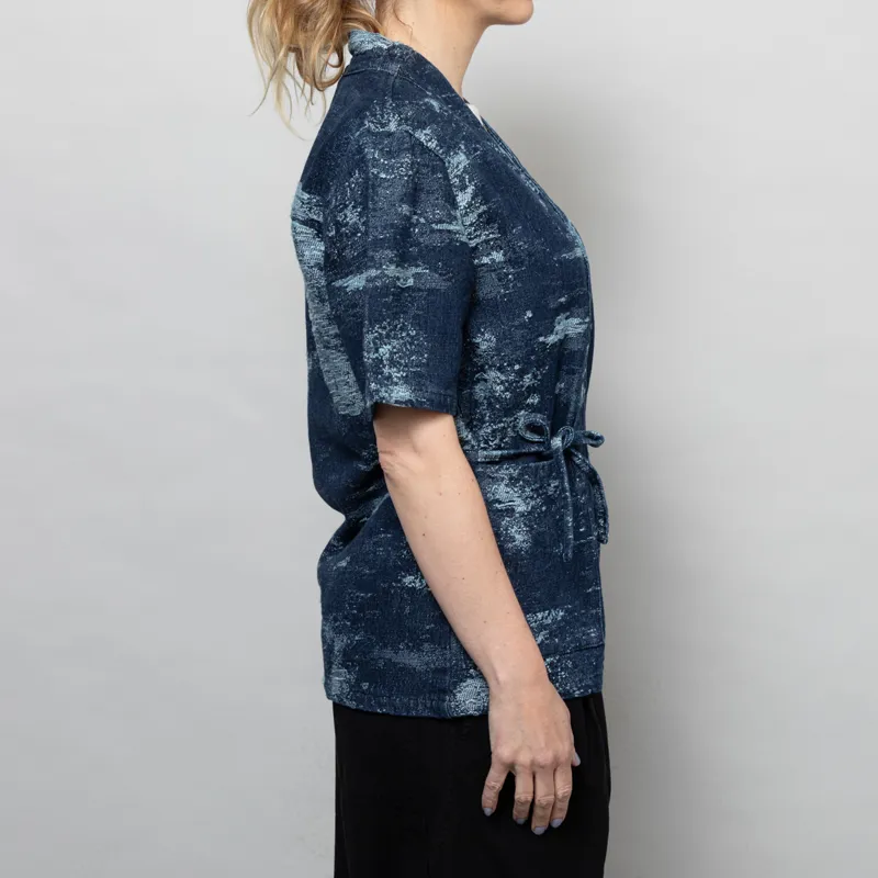 Anerkjendt Womens Akjesper Denim Jacq Short Sleeve Kimono Sky Captain-4