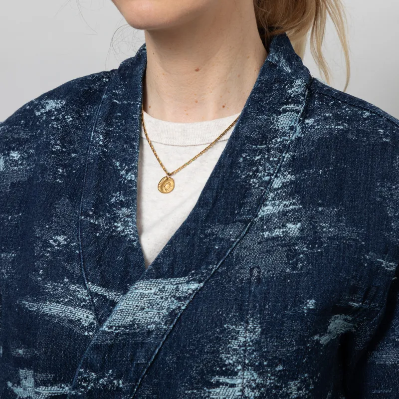 Anerkjendt Womens Akjesper Denim Jacq Short Sleeve Kimono Sky Captain-5