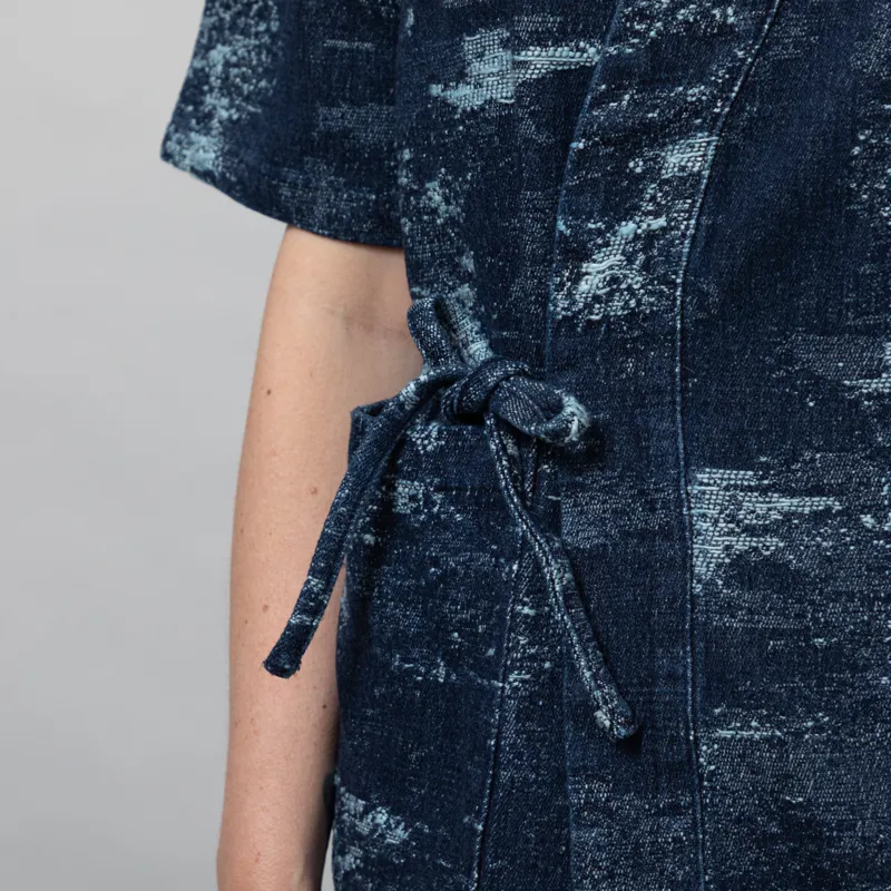 Anerkjendt Womens Akjesper Denim Jacq Short Sleeve Kimono Sky Captain-7