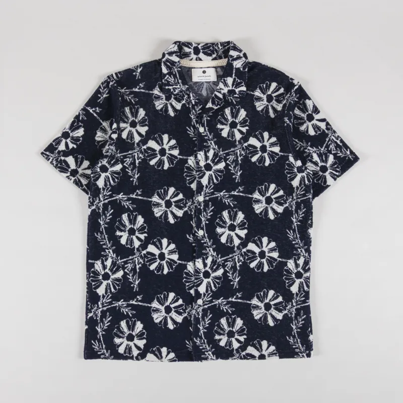 Anerkjendt Akleo Frotte AOP Shirt Sky Captain