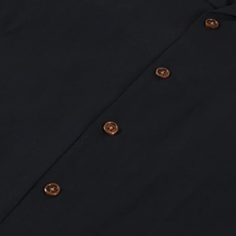 Anerkjendt Akleo Cotton Linen Shirt Caviar-3