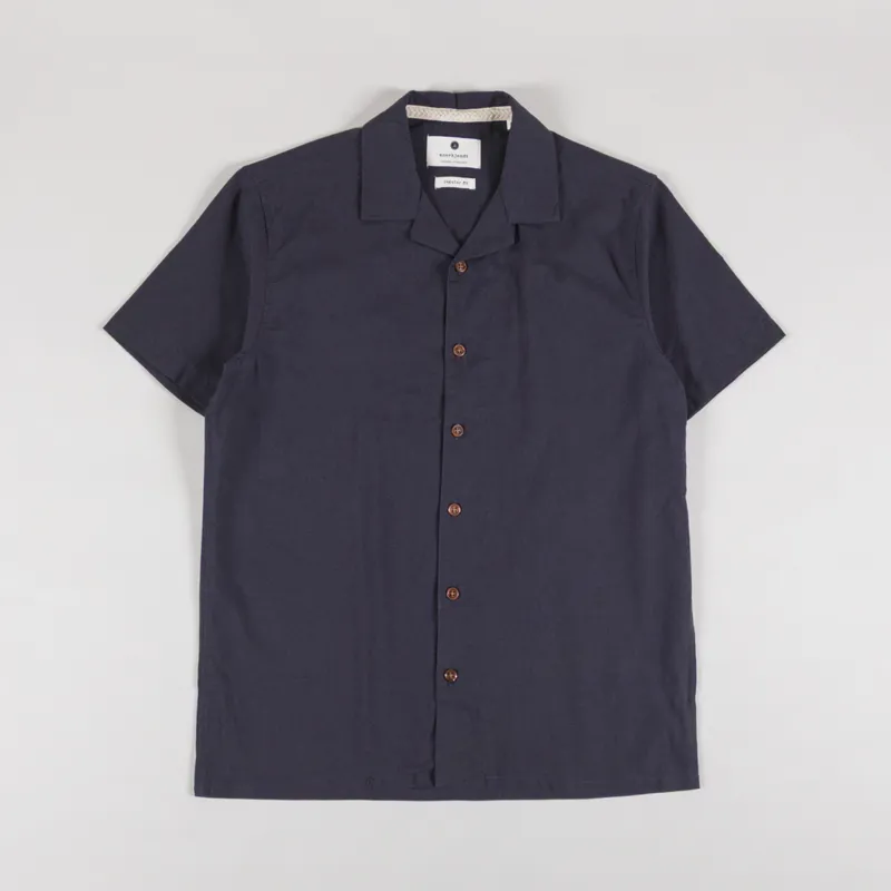 Anerkjendt Akleo Cotton Linen Shirt Dark Grey