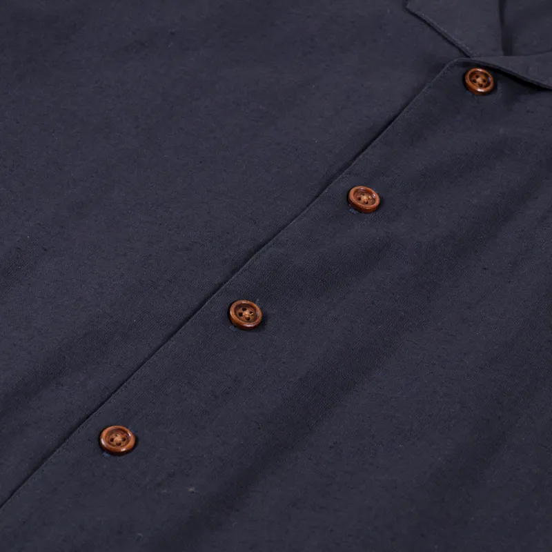 Anerkjendt Akleo Cotton Linen Shirt Dark Grey-3