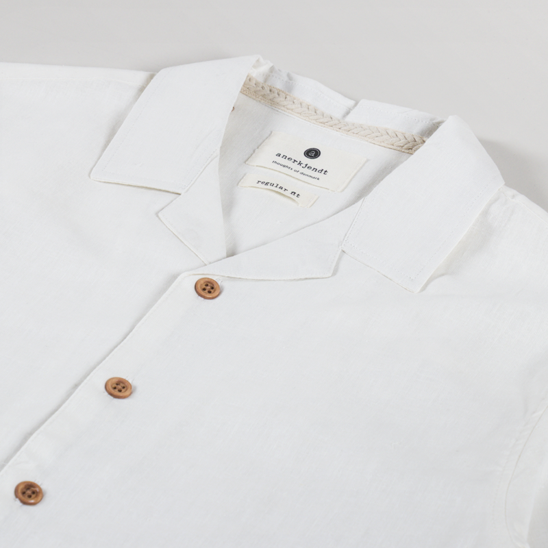 Anerkjendt Akleo Cotton Linen Shirt Tofu-2