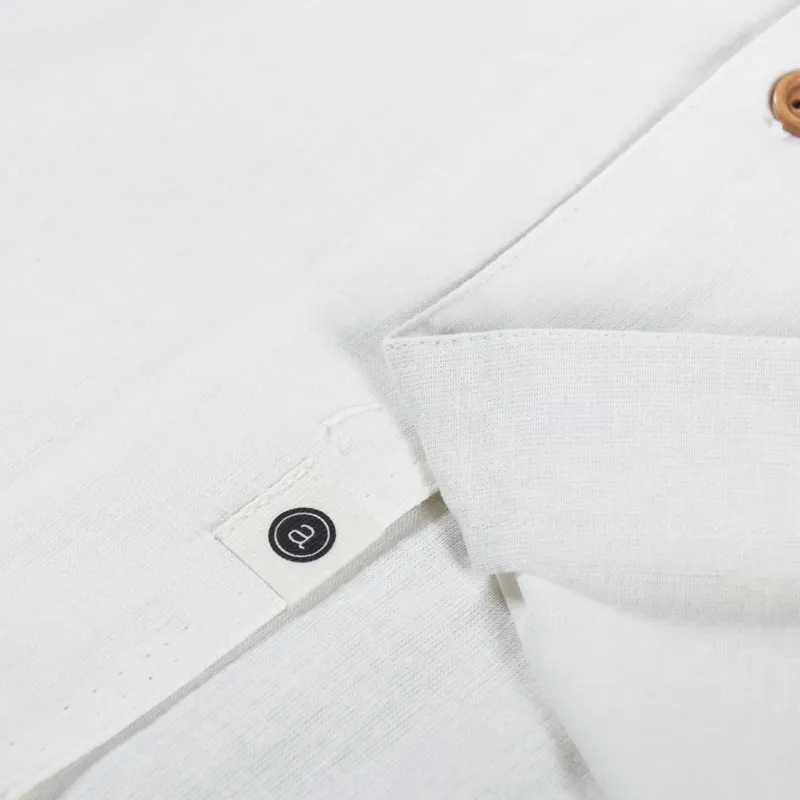 Anerkjendt Akleo Cotton Linen Shirt Tofu-3
