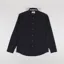 Anerkjendt Akleif Long Sleeve Cotton Linen Shirt Caviar