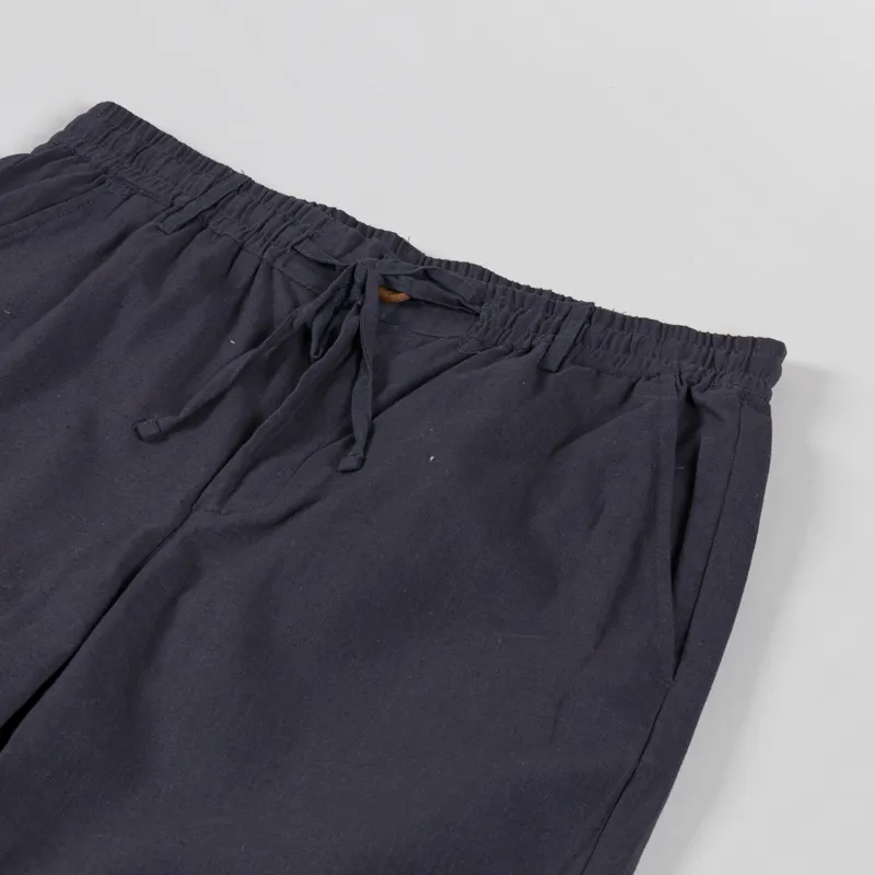 Anerkjendt Aklt James Cotton Linen ELA Shorts Dark Grey-2