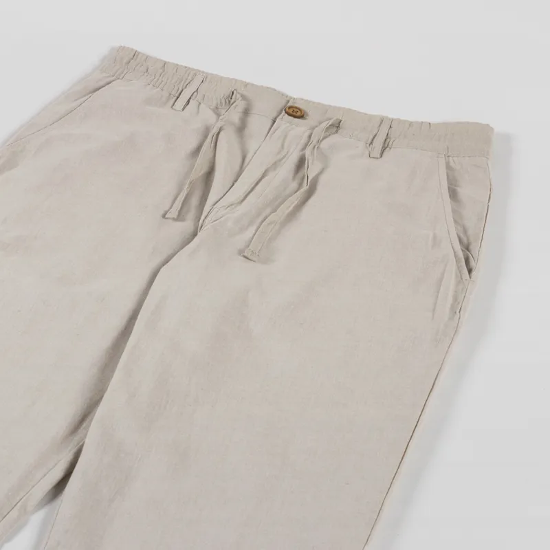 Anerkjendt Akjan Cotton Linen ELA Pants Feather Grey-2